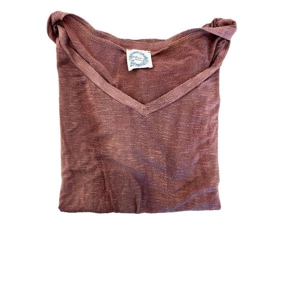 Blue Rain (Francesca’s) Bottom knot v-neck T, size S - Picture 4 of 6